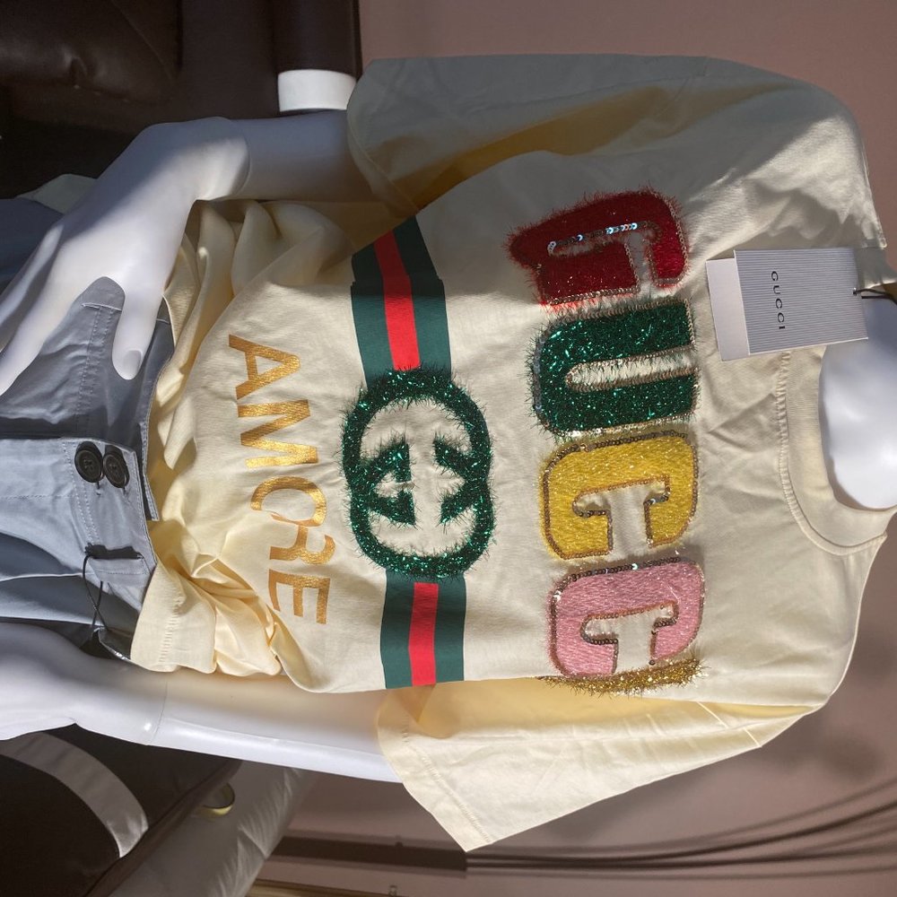 Gucci amore women's oversize T-shirt - Picture 5 of 14